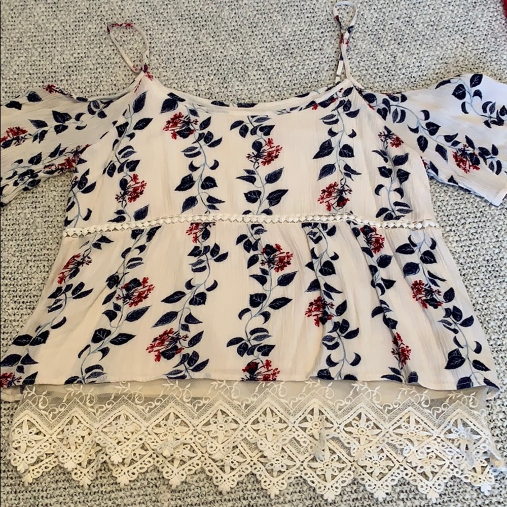 Sweet cold shoulder top